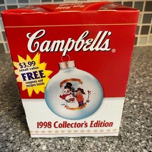 Campbell's 1998 Collector's Christmas Glass Ornament NEW Collector's Edition